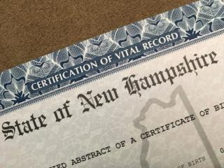 new hampshire birth certificate header